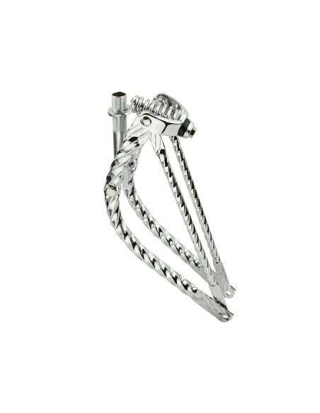 20 Lowrider Bent Square Twisted Spring Fork 1 Inch Chrome.